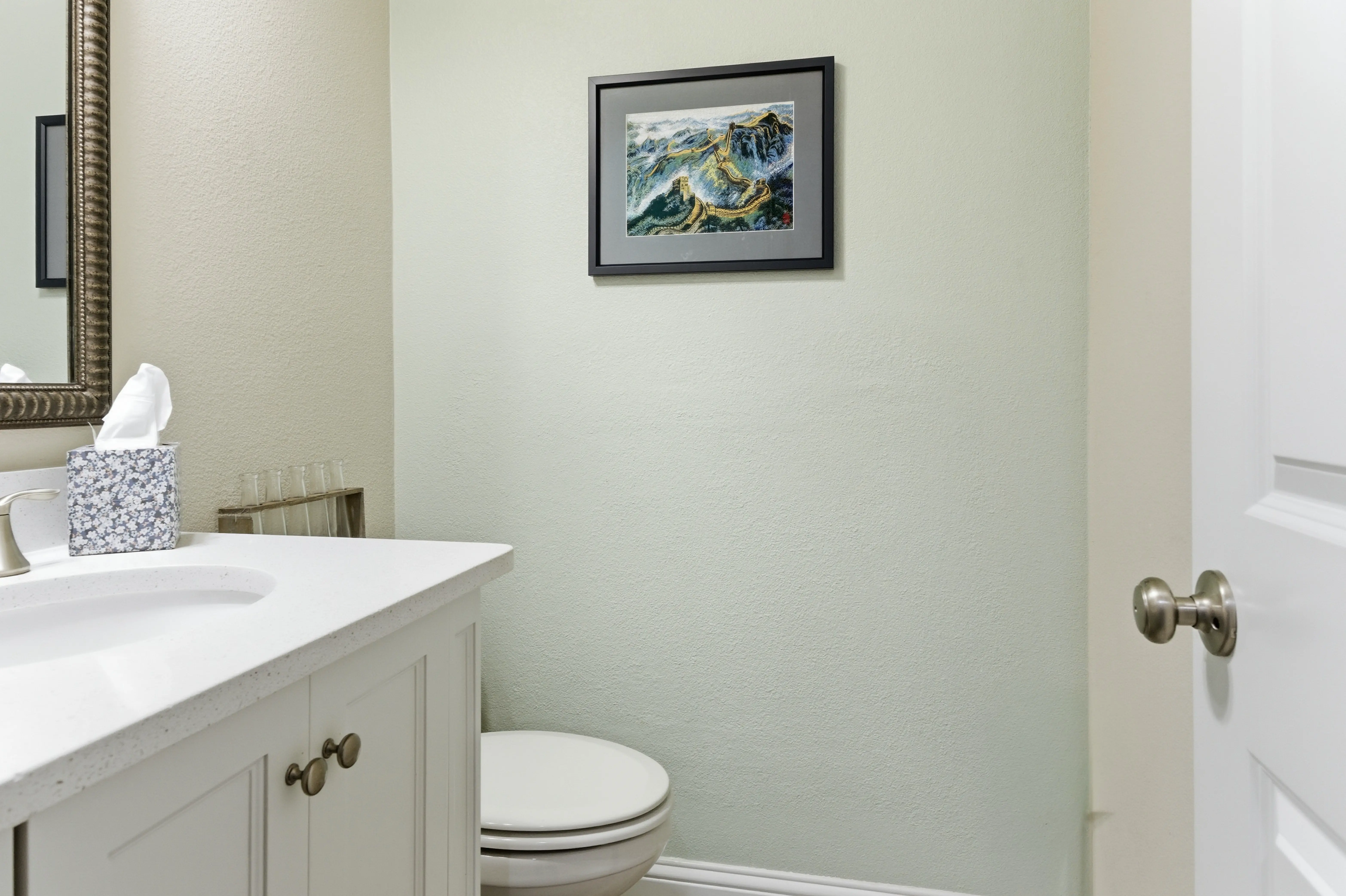 Powder room with vanity
